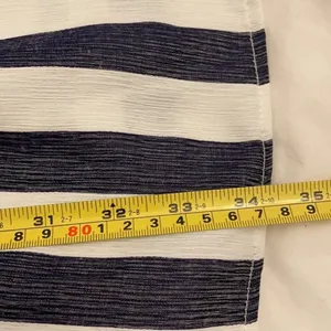Entro Blue Mini Dress Women's Size L One Shoulder Ruffled Striped NEW thumbnail 7