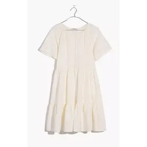 Madewell Women's $128 Linen-Blend Tiered Mini Dress Size S NF890 thumbnail 3