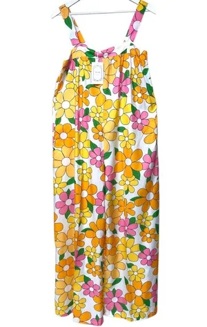Coeur DE Vague Retro 60’s Flowers Overalls NWT!! thumbnail 1