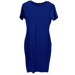 Source Unknown Royal Blue Short Sleeve Midi Bodycon Shirt Dress Womens Small thumbnail 6