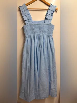Lake Lolly Midi Dress in Morning Blue 100% cotton size xsmall women’s thumbnail 7