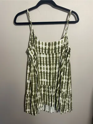 Urban Outfitters Mini Dress Green/White Size Medium thumbnail 3