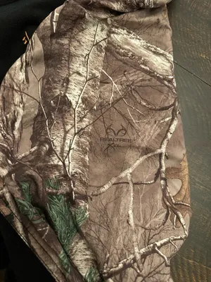 Habit Outdoors Mens Black Fleece Zip Up Realtree Camouflage Sleeve Size Large thumbnail 13