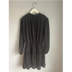 BTFBM size medium black boho flounce dress long sleeves whimsigoth Tiered‎ thumbnail 3