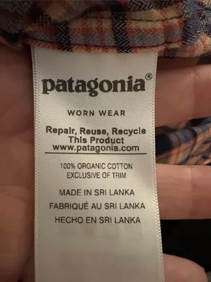 Patagonia 100% Organic Cotton Plaid Button-Down Shirt, Medium thumbnail 5