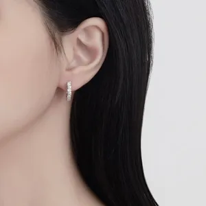 14mm Small Silver Hoop Earrings for Women Personality Fashion Simple Style thumbnail 4