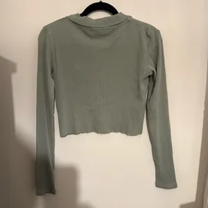 Brandy Melville Sage Green Ribbed Button-Up Top thumbnail 4
