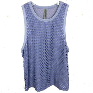 Anthropologie Mesh Tank Top Pullover Stretch Nylon Lavender Purple Size Large thumbnail 7