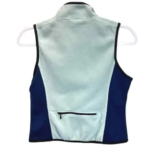 The North Face Fleece Vest Women S Light‎ Blue Navy Colorblock Full Zip Hiking thumbnail 3