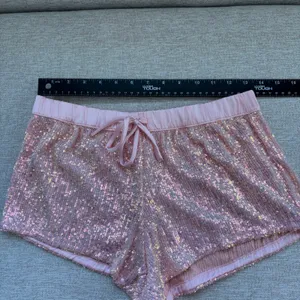 Victoria's Secret Sequin Pajama Shorts Small Pink Iridescent Glam Coquette thumbnail 6