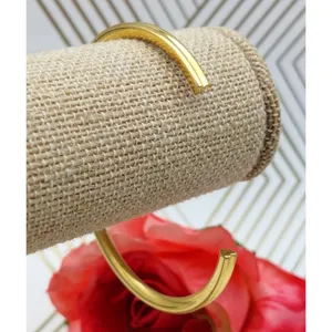 Gold Tone Signed Cuff Bracelet Well Made Engraved Follow Your Heart thumbnail 6