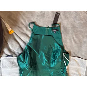 NWT Lulus Size Large Broadway Show Emerald‎ Green High-Low Gown Formal thumbnail 5