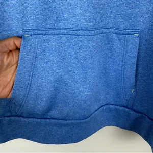 The North Face Heather Blue Yellow Logo Print Track Pullover Hoodie Ladies MED thumbnail 6