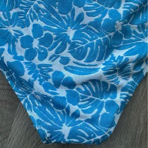 Cupshe Swim Bikini Bottoms NEW Women’s Large L Blue Tropical Textured Floral thumbnail 7