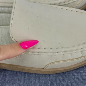 My Pillow My Slippers Moccasin Memory Foam Wmn 9 Sand‎ Leather Indoor Outdoor thumbnail 9