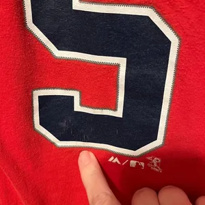 Majestic Atlanta Braves Freddie Freeman ladies red extra large shirt MLB BASEBALL *Flawed thumbnail 9