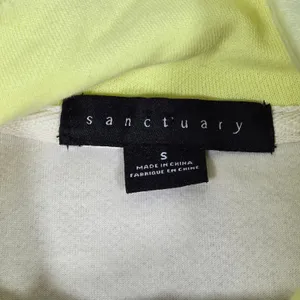 Sanctuary Womens Quarter Zip Sherpa Fleece Pullover CT3228MX2 Cream Neon S‎ thumbnail 4