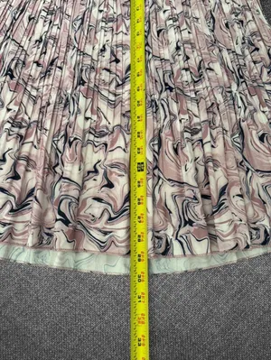 Metrowear Pink Abstract Pleated Midi Skirt Petite M thumbnail 6
