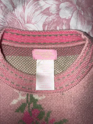 sincerely ours boutique pink floral sweater tank thumbnail 2