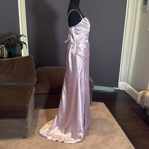 Women’s Full Length Prom Party Dress Criss Cross Straps Leg Slit Size 10 NWOT thumbnail 4