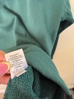 American Giant Teal Green French Terry Half Zip Pullover‎ Sweater Womens Size L thumbnail 5