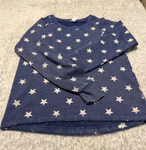 Alternative‎ Blue Star Print Long Sleeve Casual Sweatshirt Women's Size S NWOT thumbnail 1