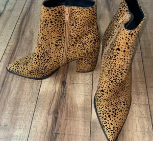 leopard print booties thumbnail 4