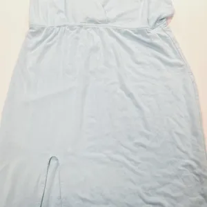 Superdown Erika Deep V Jersey Maxi in Baby Blue Medium thumbnail 5