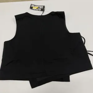 Future Collective Jenee Naylor Black Wrap Vest Top XL NWT Sleeveless V-Neck Tie thumbnail 5