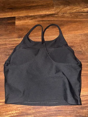 Old Navy Black Light Support PowerSoft Longline Sports Bra in Size Large thumbnail 5
