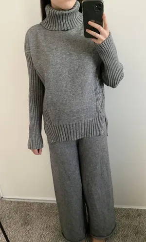 Amazon Gray Knit Turtleneck Sweater & Pants set thumbnail 1