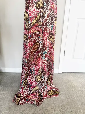 Zara Floral Paisley Maxi Dress Size Medium thumbnail 4