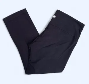 lululemon athletica Black cropped leggings yoga Pilates activewear loungewear 6 thumbnail 1