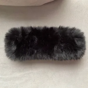 Alo Yoga Opulent Faux Fur Wintersun Headband Black thumbnail 4