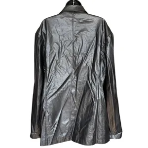 Princess Polly Faux Leather Jacket Sz‎ 8 Black Blazer Chic Office thumbnail 3