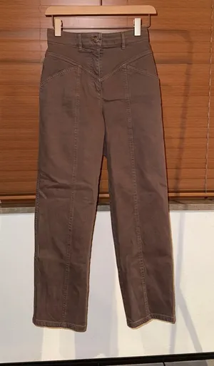 Wilfred Free by Aritiza Women’s High-Rise Straight Leg Jeans — Brown thumbnail 1