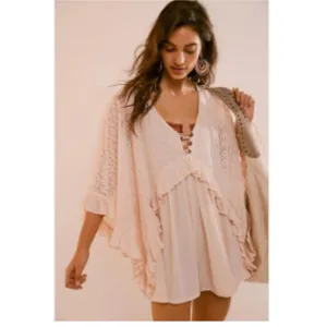 NWOT Free People Women's Natural As You Are Romper Oversized thumbnail 2