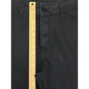 Zara Black Wide Leg Raw Fray Hem High Rise Jean Size 4 Stretch Patch Pockets EUC thumbnail 6