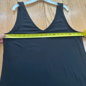 Knix Black Sleeveless V-Neck Maxi Dress Size‎ XL Flowy Stretch Knit Soft Comfort thumbnail 7