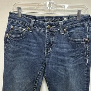 Miss Me Jeans JP5489B2 Boot Cut Distressed Size 29 Color DK131 Y2K Embroidered thumbnail 2
