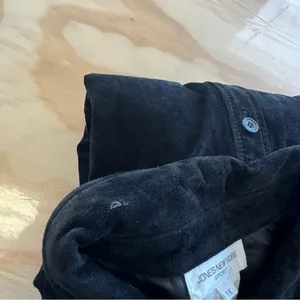 Vintage Jones New York Genuine Leather Suede Button Jacket‎ Shacket Shirt Blk 1X thumbnail 10