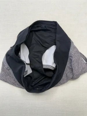 lululemon athletica Speed Up Heather Gray Athletic Shorts with Black Waistband thumbnail 5