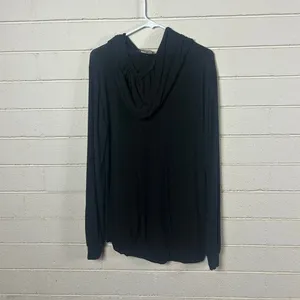 Brandy Melville Black Layla Hoodie Tee one size thumbnail 3