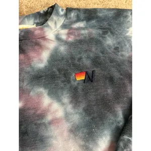 Aviator Nation Hand Dyed Tie Dye Sweatshirt Small Blue CrewNeck Relaxed Fit thumbnail 4