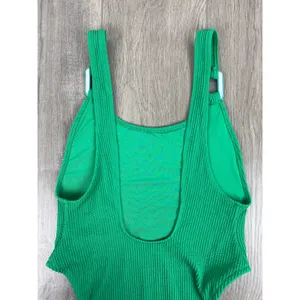 Aerie Green Crinkle Birthday Scoop Back Cheekiest One Piece Swimsuit Sz.M NWT thumbnail 13