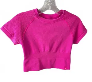 Fabletics Athletic Pink Short Sleeve Crop Top Size XS thumbnail 1