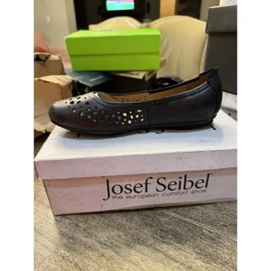Josef Seibel Pippa‎ Ballet Flat Womens Shoes Size EU 36 US 5.5 Die Cut Black thumbnail 3
