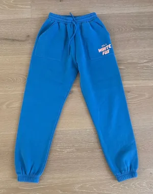 White Fox Offstage Sweatpants Azure Size S in Blue Peach thumbnail 1