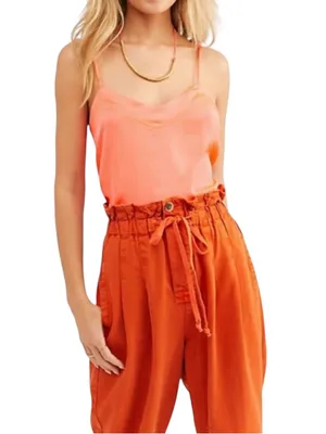 Free People Margate Pleated Trouser Pants Bird of Paradise Orange Size S thumbnail 12