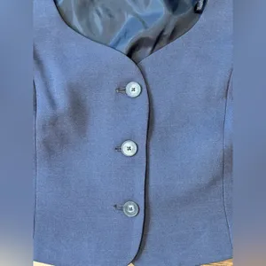 Primark Women's Large Gray‎ Button Front Lined Vest Waistcoat Fitted V Neck NWT thumbnail 3